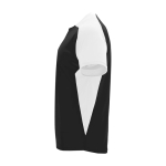 T-shirt de sport pour enfant bicolore 140 g/m² Roly Bugatti couleur blanc/noir vue latérale