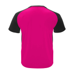 T-shirt de sport pour enfant bicolore 140 g/m² Roly Bugatti couleur fuchsia deuxième vue arrière