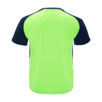 T-shirt de sport pour enfant bicolore 140 g/m² Roly Bugatti couleur vert fluorescent deuxième vue arrière