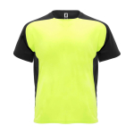 T-shirt de sport pour enfant bicolore 140 g/m² Roly Bugatti couleur jaune fluorescent