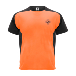 T-shirt de sport pour enfant bicolore 140 g/m² Roly Bugatti couleur orange fluorescent vue impression sérigraphique