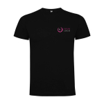 T-shirt enfant en jersey de coton 165 g/m2 Roly Kurzarm-Kinder-T-Shirt aus Baumwolljersey, 165 g/m2 Roly couleur noir vue impression sérigraphique