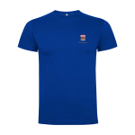T-shirt enfant en jersey de coton 165 g/m2 Roly Kurzarm-Kinder-T-Shirt aus Baumwolljersey, 165 g/m2 Roly couleur bleu vue impression sérigraphique