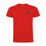 T-shirt enfant en jersey de coton 165 g/m2 Roly Kurzarm-Kinder-T-Shirt aus Baumwolljersey, 165 g/m2 Roly couleur rouge vue impression sérigraphique