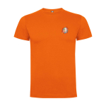 T-shirt enfant en jersey de coton 165 g/m2 Roly Kurzarm-Kinder-T-Shirt aus Baumwolljersey, 165 g/m2 Roly couleur orange vue impression sérigraphique