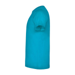 T-shirt enfant en jersey de coton 165 g/m2 Roly Kurzarm-Kinder-T-Shirt aus Baumwolljersey, 165 g/m2 Roly couleur turquoise vue latérale