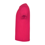 T-shirt enfant en jersey de coton 165 g/m2 Roly Kurzarm-Kinder-T-Shirt aus Baumwolljersey, 165 g/m2 Roly couleur fuchsia vue latérale