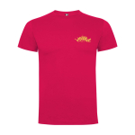 T-shirt enfant en jersey de coton 165 g/m2 Roly Kurzarm-Kinder-T-Shirt aus Baumwolljersey, 165 g/m2 Roly couleur fuchsia vue impression sérigraphique