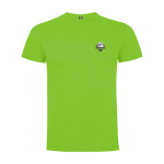 T-shirt enfant en jersey de coton 165 g/m2 Roly Kurzarm-Kinder-T-Shirt aus Baumwolljersey, 165 g/m2 Roly couleur vert lime vue impression sérigraphique