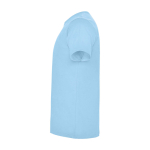 T-shirt enfant en jersey de coton 165 g/m2 Roly Kurzarm-Kinder-T-Shirt aus Baumwolljersey, 165 g/m2 Roly couleur bleu ciel vue latérale