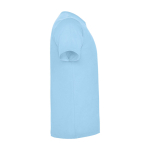 T-shirt enfant en jersey de coton 165 g/m2 Roly Kurzarm-Kinder-T-Shirt aus Baumwolljersey, 165 g/m2 Roly couleur bleu ciel deuxième vue latérale
