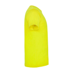 T-shirt enfant en jersey de coton 165 g/m2 Roly Kurzarm-Kinder-T-Shirt aus Baumwolljersey, 165 g/m2 Roly couleur jaune fluorescent deuxième vue latérale