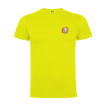 T-shirt enfant en jersey de coton 165 g/m2 Roly Kurzarm-Kinder-T-Shirt aus Baumwolljersey, 165 g/m2 Roly couleur jaune fluorescent vue impression sérigraphique