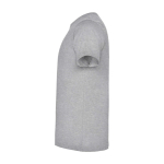 T-shirt enfant en jersey de coton 165 g/m2 Roly Kurzarm-Kinder-T-Shirt aus Baumwolljersey, 165 g/m2 Roly couleur gris clair chiné vue latérale
