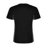 T-shirt de sport bicolore pour enfant en polyester 140 g/m² Roly Bicolor Kinder-Sport-T-Shirt aus Polyester, 140 g/m2 Roly couleur noir deuxième vue arrière