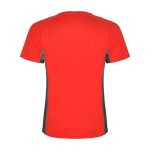 T-shirt de sport bicolore pour enfant en polyester 140 g/m² Roly Bicolor Kinder-Sport-T-Shirt aus Polyester, 140 g/m2 Roly couleur rouge deuxième vue arrière