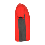 T-shirt de sport bicolore pour enfant en polyester 140 g/m² Roly Bicolor Kinder-Sport-T-Shirt aus Polyester, 140 g/m2 Roly couleur rouge deuxième vue latérale