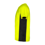 T-shirt de sport bicolore pour enfant en polyester 140 g/m² Roly Bicolor Kinder-Sport-T-Shirt aus Polyester, 140 g/m2 Roly couleur jaune vue latérale