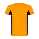 T-shirt de sport bicolore pour enfant en polyester 140 g/m² Roly Bicolor Kinder-Sport-T-Shirt aus Polyester, 140 g/m2 Roly couleur orange
