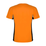 T-shirt de sport bicolore pour enfant en polyester 140 g/m² Roly Bicolor Kinder-Sport-T-Shirt aus Polyester, 140 g/m2 Roly couleur orange deuxième vue arrière