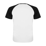 T-shirt de sport pour enfant bicolore 140 g/m² Roly Indianapolis couleur noir deuxième vue arrière