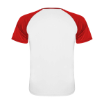 T-shirt de sport pour enfant bicolore 140 g/m² Roly Indianapolis couleur rouge deuxième vue arrière