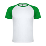 T-shirt de sport pour enfant bicolore 140 g/m² Roly Indianapolis couleur vert