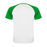 T-shirt de sport pour enfant bicolore 140 g/m² Roly Indianapolis couleur vert deuxième vue arrière