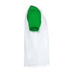 T-shirt de sport pour enfant bicolore 140 g/m² Roly Indianapolis couleur vert deuxième vue latérale
