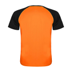 T-shirt de sport pour enfant bicolore 140 g/m² Roly Indianapolis couleur orange deuxième vue arrière