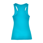 Gilet de sport pour femme en tissu technique 140 g/m² Roly couleur turquoise deuxième vue arrière