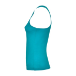 Gilet de sport pour femme en tissu technique 140 g/m² Roly couleur turquoise vue latérale