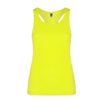 Gilet de sport pour femme en tissu technique 140 g/m² Roly couleur jaune fluorescent