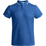 Polo polyester manches courtes pour homme bicolore 140 g/m² Roly couleur bleu roi