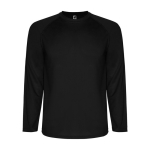 T-shirt de sport à manches longues pour homme 150 g/m² Roly couleur noir
