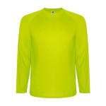 T-shirt de sport à manches longues pour homme 150 g/m² Roly couleur jaune fluorescent