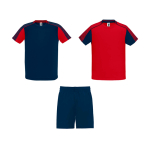 Ensemble sportif unisexe en polyester, 2 T-shirts Roly 140 g/m2 Unisex-Sportset aus Polyester mit 2 T-Shirts, 140 g/m2 Roly couleur rouge