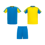 Ensemble sportif unisexe en polyester, 2 T-shirts Roly 140 g/m2 Unisex-Sportset aus Polyester mit 2 T-Shirts, 140 g/m2 Roly couleur jaune