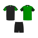 Ensemble sportif unisexe en polyester, 2 T-shirts Roly 140 g/m2 Unisex-Sportset aus Polyester mit 2 T-Shirts, 140 g/m2 Roly couleur vert