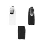 Ensemble sportif unisexe en polyester, 2 T-shirts Roly 140 g/m2 Unisex-Sportset aus Polyester mit 2 T-Shirts, 140 g/m2 Roly couleur blanc/noir vue latérale