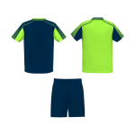 Ensemble sportif unisexe en polyester, 2 T-shirts Roly 140 g/m2 Unisex-Sportset aus Polyester mit 2 T-Shirts, 140 g/m2 Roly couleur vert fluorescent deuxième vue arrière