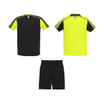 Ensemble sportif unisexe en polyester, 2 T-shirts Roly 140 g/m2 Unisex-Sportset aus Polyester mit 2 T-Shirts, 140 g/m2 Roly couleur jaune fluorescent