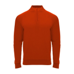 Sweat de sport à demi-fermeture éclair en polyester 200 g/m² Roly couleur rouge