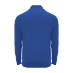 Sweat de sport à demi-fermeture éclair en polyester 200 g/m² Roly couleur bleu roi deuxième vue arrière