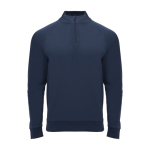 Sweat de sport à demi-fermeture éclair en polyester 200 g/m² Roly couleur bleu marine
