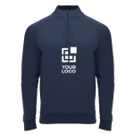 Sweat de sport à demi-fermeture éclair en polyester 200 g/m² Roly avec zone d'impression