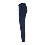 Pantalon de sport pour femme en coton et polyester 280 g/m² Roly couleur bleu marine vue latérale