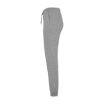 Pantalon de sport pour femme en coton et polyester 280 g/m² Roly couleur gris clair chiné vue latérale