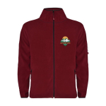 Polaire en polyester avec fermeture éclair 300 g/m² Roly couleur bordeaux vue impression sérigraphique