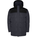 Veste unisexe bicolore style doudoune polyester et capuche Roly couleur noir